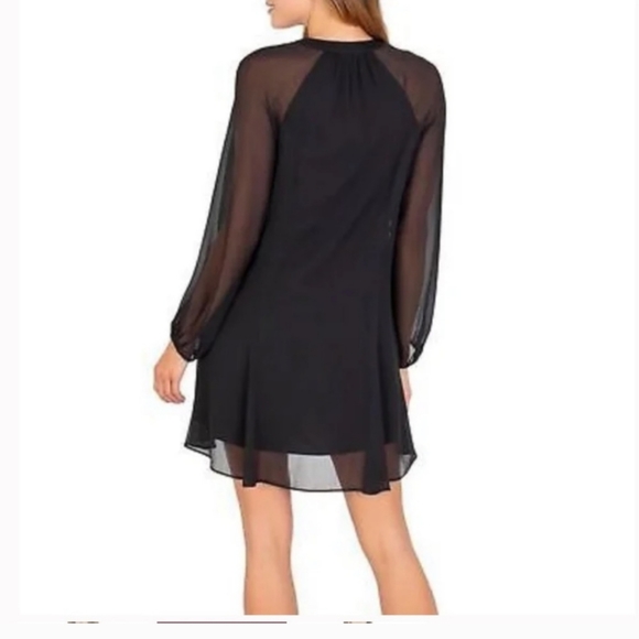New without tags $378 Joie Balloon Sleeve Dress black caviar Size Medium - Picture 3 of 5